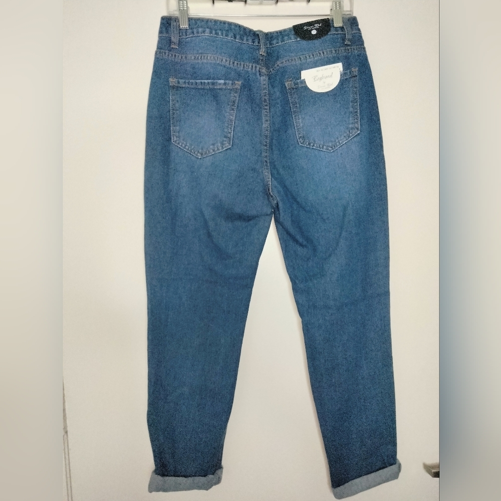 Denim Blvd Los Angeles (Size 7) Boyfriend Distressed Denim Jeans (NWT) - Picture 8 of 9